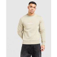 Fred Perry Stack Logo Crew Sweatshirt - Green - Mens