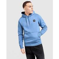 Fred Perry Badge Overhead Hoodie - Blue - Mens