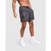 Fred Perry Side Laurel Wreath Swim Shorts - Grey - Mens