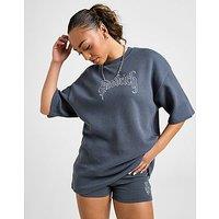 Hoodrich Stellar Waffle Boyfriend T-Shirt - Grey - Womens