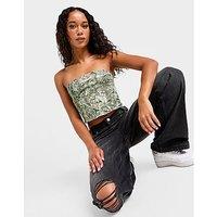 Hoodrich Woodland Camo Corset Top - Grey - Womens