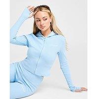Hoodrich Selene Rib Full Zip Hoodie - Blue - Womens