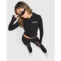Hoodrich Selene Rib Full Zip Hoodie - Black - Womens