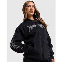 Hoodrich Quartz Diamante Full Zip Hoodie - Black - Womens