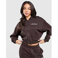 Hoodrich Poise Crop Hoodie - Brown - Womens