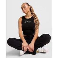 JUICY COUTURE Diamante Rib Tank Top - Black - Womens