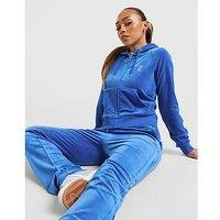 JUICY COUTURE Diamante JC Logo Hoodie - Blue - Womens