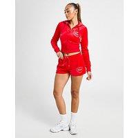 JUICY COUTURE Diamante Heart Logo Shorts - Red - Womens