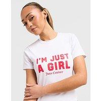 JUICY COUTURE Just A Girl T-Shirt - White - Womens