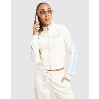 JUICY COUTURE Script Velour Track Top - White - Womens