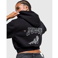 JUICY COUTURE Rodeo Diamante Fleece Hoodie - Black - Womens