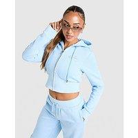 JUICY COUTURE Script Corset Fleece Hoodie - Blue - Womens