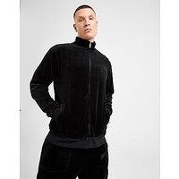 Dirty London Reed Velour Full Zip Track Top - Black - Mens