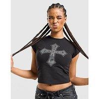 JUICY COUTURE Cross Diamante Baby T-Shirt - Black - Womens