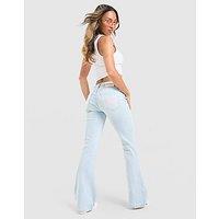 JUICY COUTURE Low Rise Diamante Crown Denim Jeans - Blue - Womens