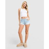 JUICY COUTURE Logo Diamante Shorts - Blue - Womens