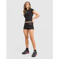 JUICY COUTURE Diamante Fold Over Shorts - Black - Womens