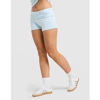 JUICY COUTURE Diamante Fold Over Shorts - Blue - Womens