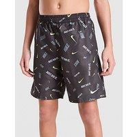 Nike All Over Print Swim Shorts Junior - Black