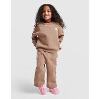 Pink Soda Sport Girls' Mix Crew Tracksuit Infant - Brown - Kids
