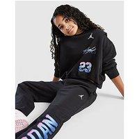 Jordan Girls' Fade Back Hit Crew Sweatshirt Junior - Black