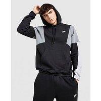 Nike Club Fleece Colour Block Hoodie - Black - Mens