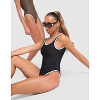 Unlike Humans Scoop Swimsuit - Black - Womens