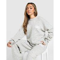 Unlike Humans Knit Crew Sweatshirt - Grey - Womens