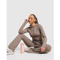 DAILYSZN Sculpt Full Zip Hoodie - Brown - Womens