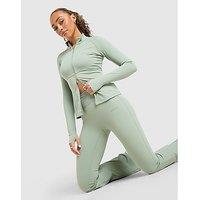 DAILYSZN Full Zip Fit Top - Green - Womens
