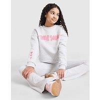 Pink Soda Sport Girls' Fade Heart Crew Sweatshirt Junior - Grey