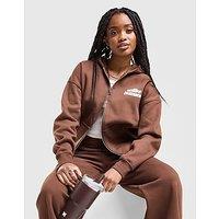 Unlike Humans Bubble Full Zip Hoodie - Brown - Womens