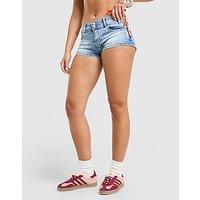Unlike Humans Micro Shorts - Blue - Womens