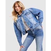 Unlike Humans Denim Jacket - Blue - Womens