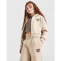 Pink Soda Sport Girls' Leopard Crop Hoodie Junior - Brown - Kids