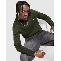 Fred Perry Badge Crew Sweatshirt - Green - Mens