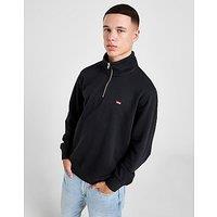 LEVI'S Fleece 1/2 Zip Sweatshirt - Black - Mens