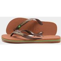 Havaianas Brazil Logo Flip Flops Women's - Brown