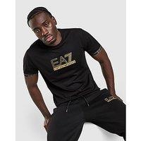 EA7 Emporio Armani Tape Large Logo T-Shirt - Black - Mens