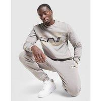 EA7 Emporio Armani Large Logo Crew Tracksuit - Grey - Mens