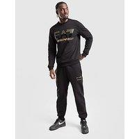 EA7 Emporio Armani Large Logo Crew Tracksuit - Black - Mens