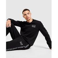 EA7 Emporio Armani Reflective Tape Crew Tracksuit - Black - Mens
