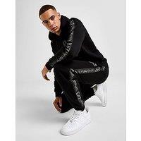 EA7 Emporio Armani Reflective Tape Hooded Tracksuit - Black - Mens