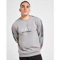 EA7 Emporio Armani Tape Large Logo Crew Sweatshirt - Grey - Mens