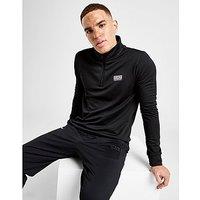 EA7 Emporio Armani Reflective Ventus 1/2 Zip Top - Black - Mens