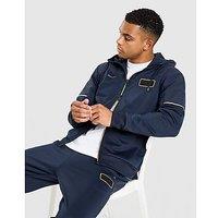 EA7 Emporio Armani Natural VENTUS7 Full Zip Hoodie - Blue - Mens