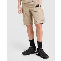 EA7 Emporio Armani Badge Woven Cargo Shorts - Brown - Mens