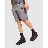 EA7 Emporio Armani Badge Woven Cargo Shorts - Grey - Mens