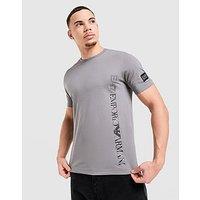 EA7 Emporio Armani Badge Vertical Logo T-Shirt - Grey - Mens