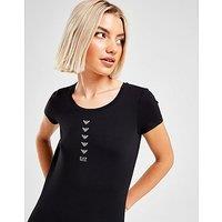 EA7 Emporio Armani Eagle Logo T-Shirt - Black - Womens